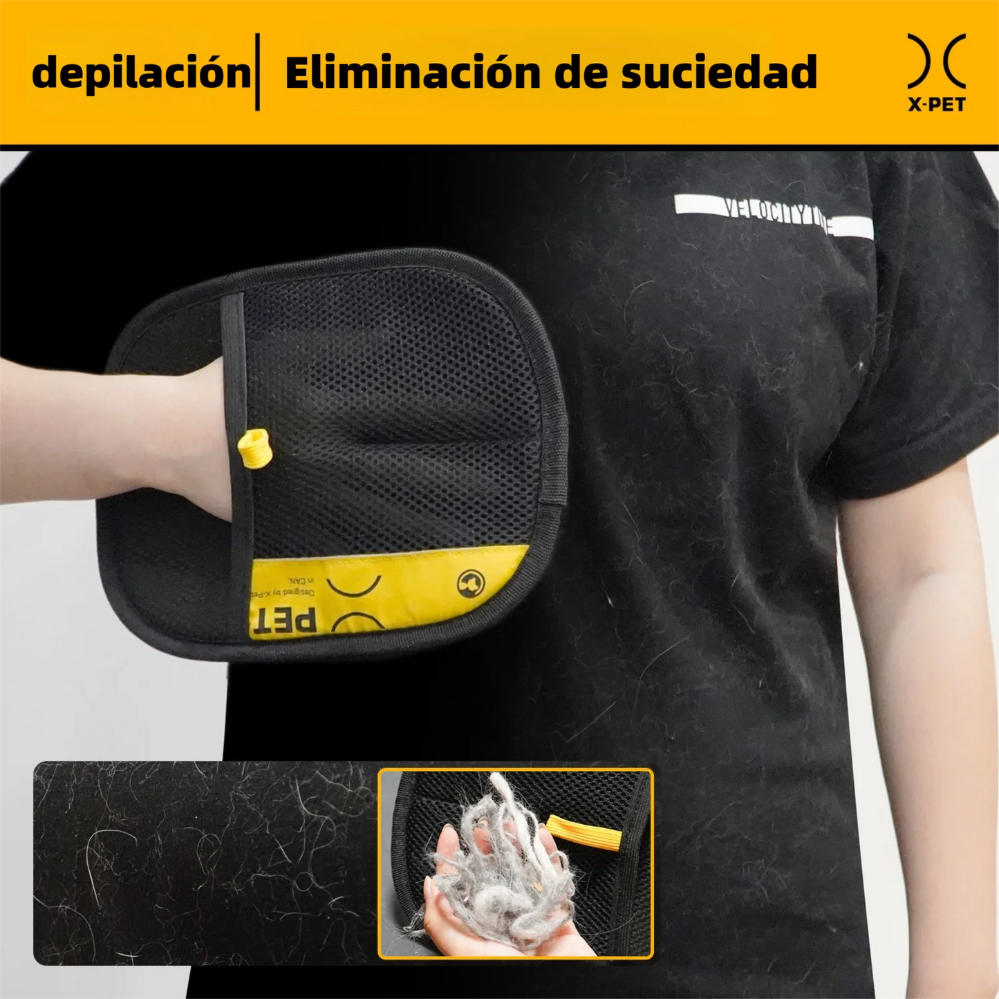 Guante Electrostático Quitapelos 2 en 1 para Perros y Gatos – Seguro y Reutilizable