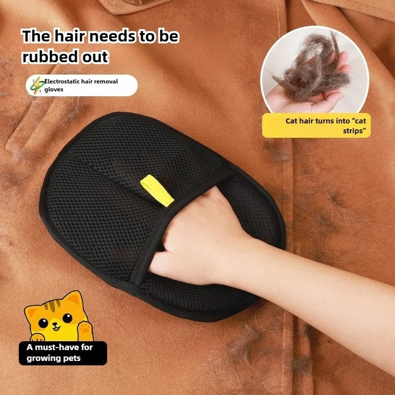 Guante Suave de Aseo para Perros y Gatos – Elimina Pelo de Ropa y Alfombras